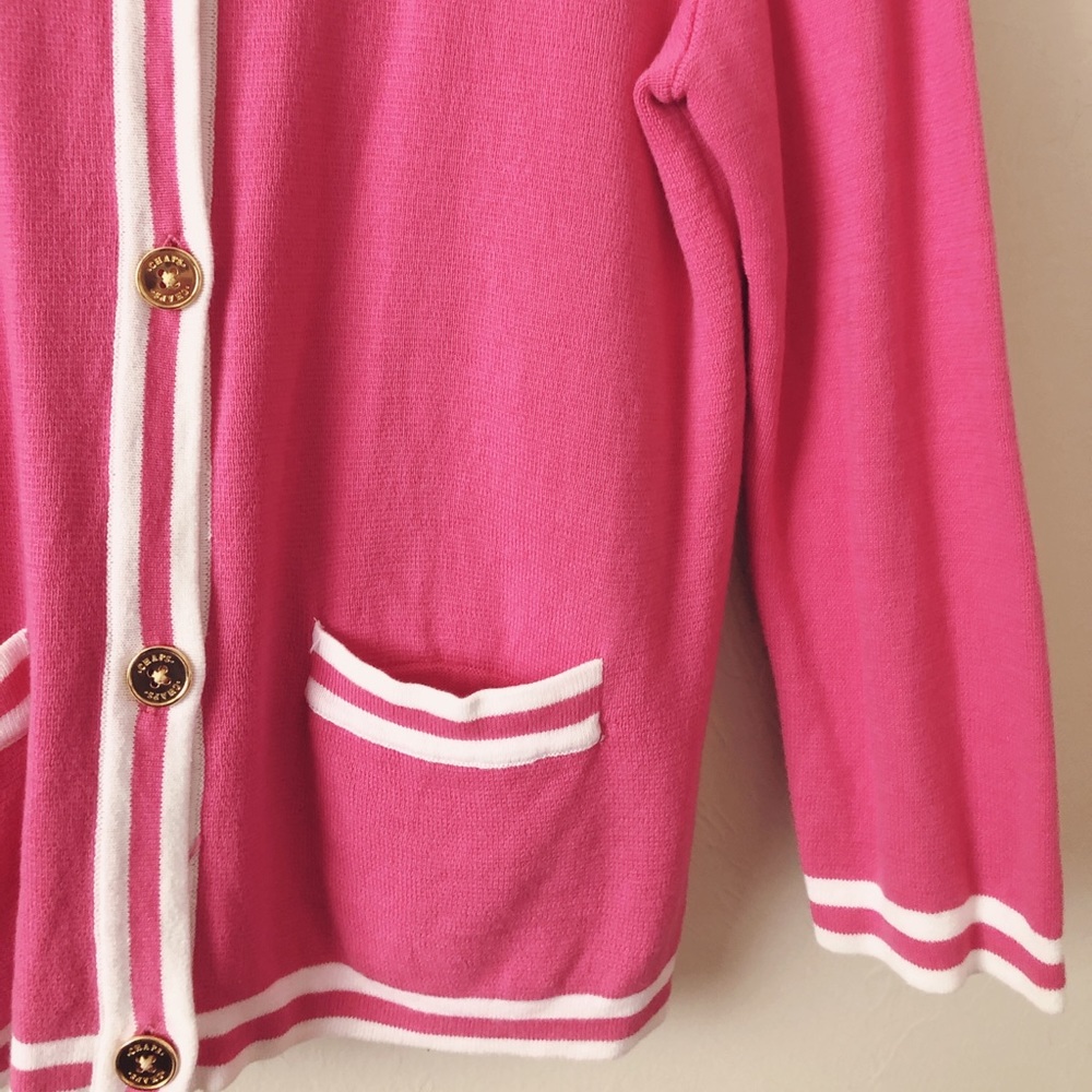 Excellent Chaps Pink White Cardigan